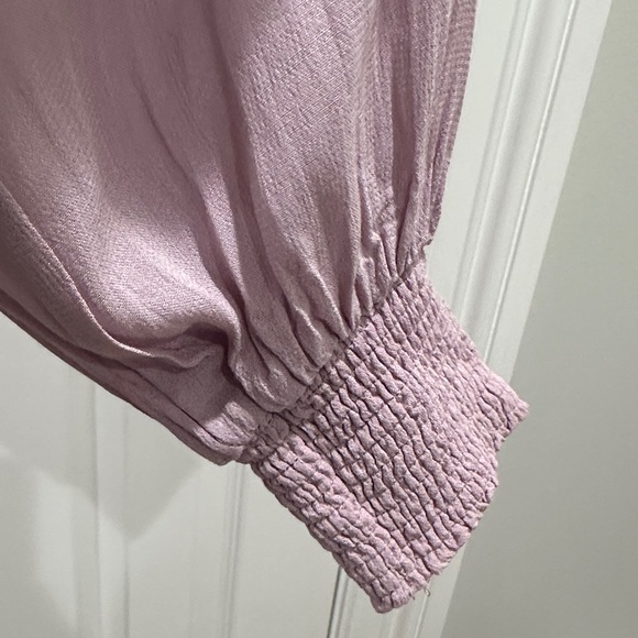 Anthropologie Mauve Purple Lace Inset Embroidered Boho Mini Tunic Dress Size S - Picture 8 of 16